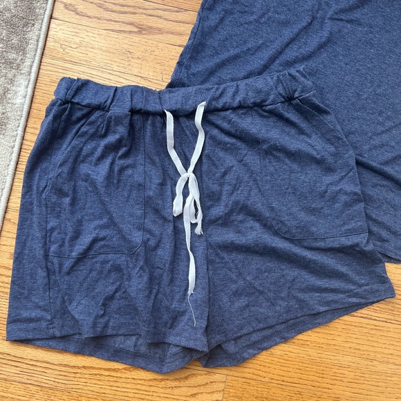 Women's Navy Blue Shorts Set - Picture 2 of 4